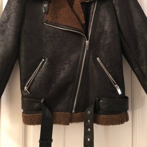 Zara shearling style coat